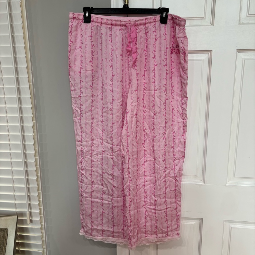 Pink x Loveshack Fancy Silky PJ pants